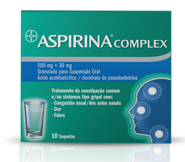 Imagem de Aspirina Complex , 500 mg + 30 mg 10 Saqueta Granul susp oral