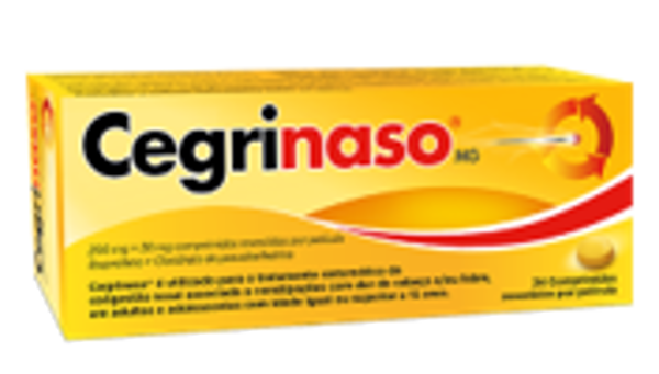 Imagem de Cegrinaso MG, 200 mg + 30 mg Blister 24 Unidade(s) Comp revest pelic