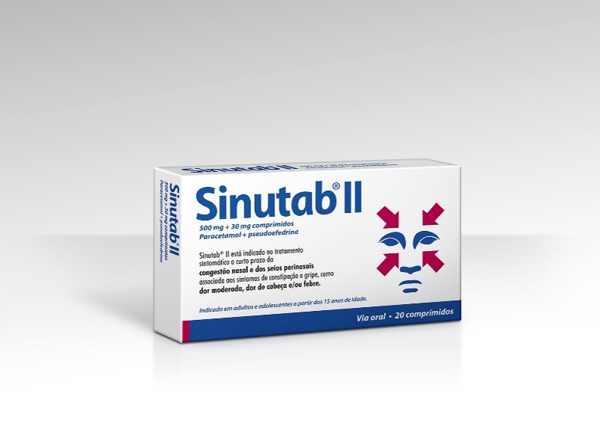 Imagem de Sinutab II, 500/30 mg x 20 comp
