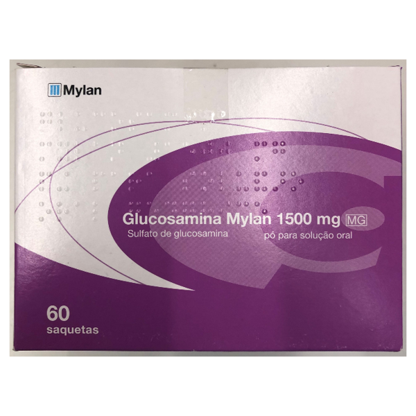 Imagem de Glucosamina Mylan MG, 1500 mg x 60 pó sol oral saq