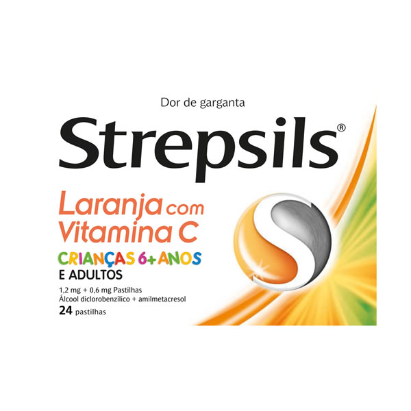 Picture of Strepsils Laranja com Vitamina C, 1,2/0,6 mg x 24 pst