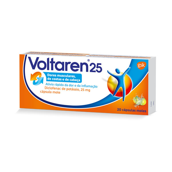 Imagem de Voltaren 25, 25 mg x 20 cáps mole