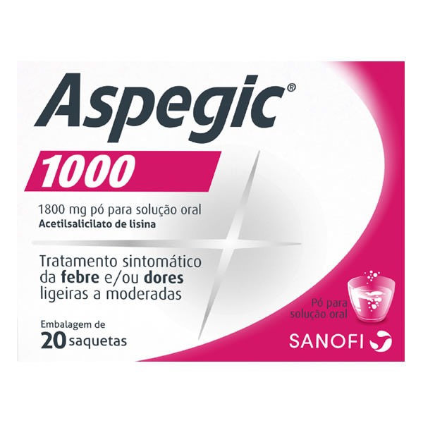 Imagem de Aspegic 1000, 1800 mg x 20 pó sol oral saq