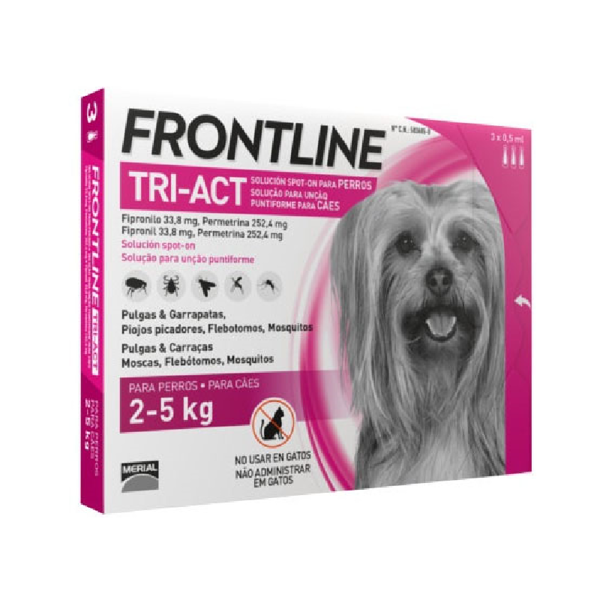 Picture of Frontline Tri-Act Xs Sol Cao 2-5kg 0,5ml X3