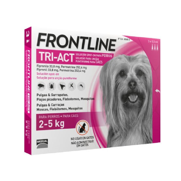 Imagem de Frontline Tri-Act Xs Sol Cao 2-5kg 0,5ml X3