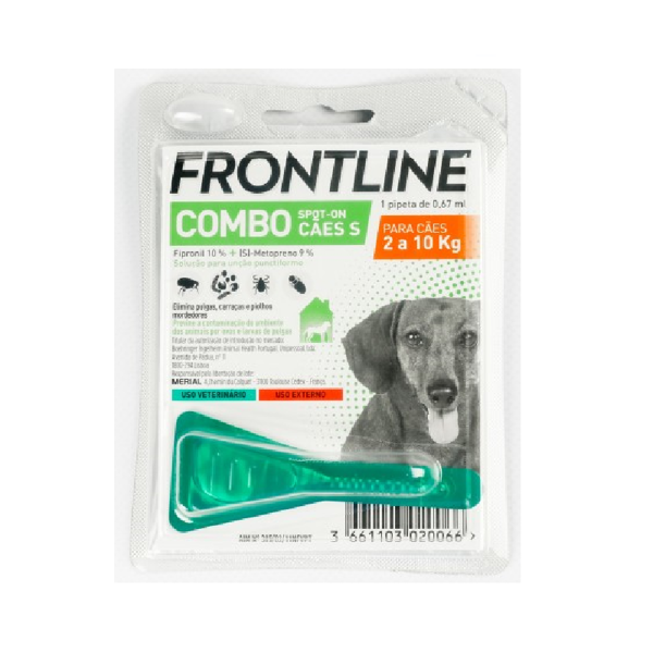 Imagem de Frontline Combo Sol Cao 2-10kg 0,67mlx1 sol unção punctif VET