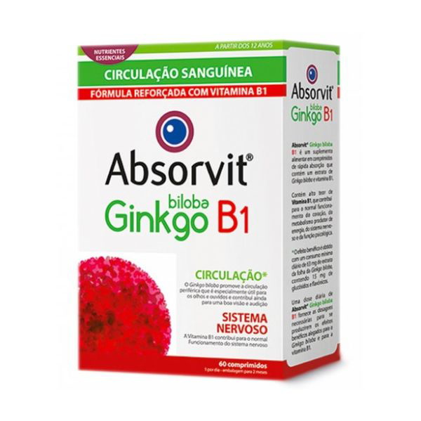 Imagem de Absorvit Ginkgo +B1 Comp X 60