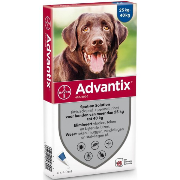 Imagem de Advantix Cao Sol Uncao 4mlx4 +25kg, 400/2000 mg sol unção punctif VET