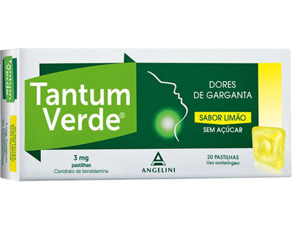 Imagem de Tantum Verde Limão Sem Açucar, 3 mg x 20 pst