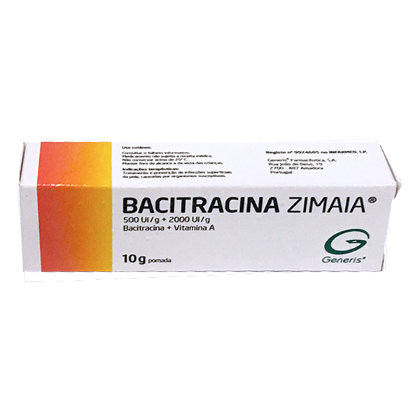 Imagem de Bacitracina Zimaia (10g), 500/2000 UI/g x 1 pda