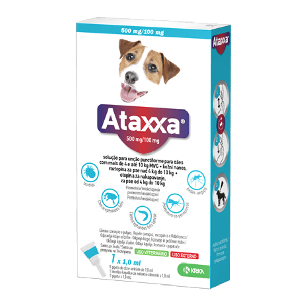 Imagem de Ataxxa Sol Pip 500/100Mg Cao 4-10Kg X3