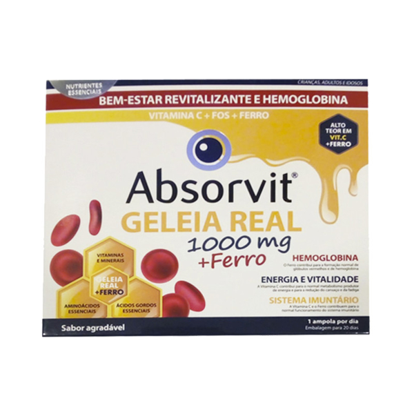 Imagem de Absorvit Gel Real 1000Mg+Ferro Amp X20